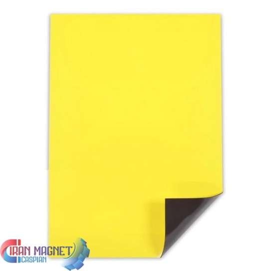 ورق مگنت (Yellow PVC Shiny) 600✘400✘0.5